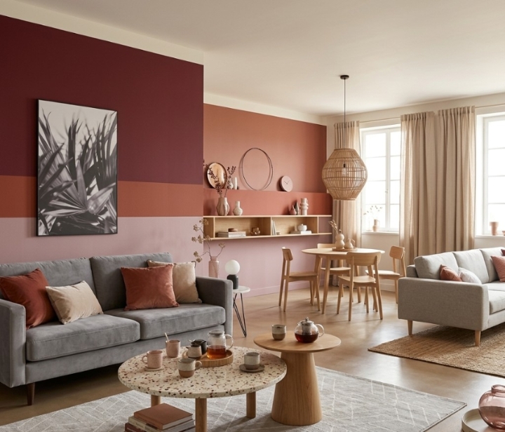 Peinture couleur terracotta salon chambre tendance 2026