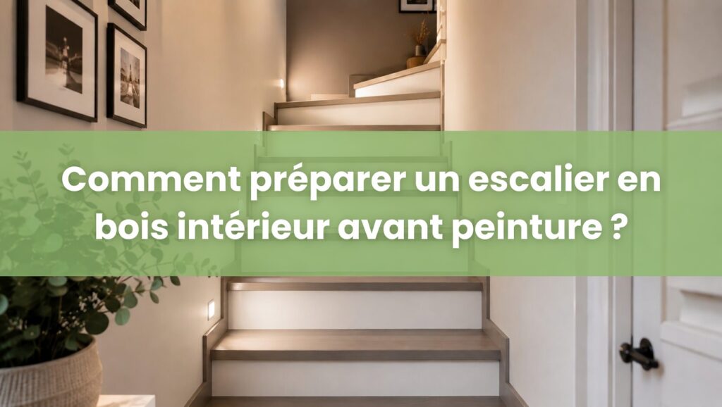 comment préparer un escalier en bois intérieur avant peinture