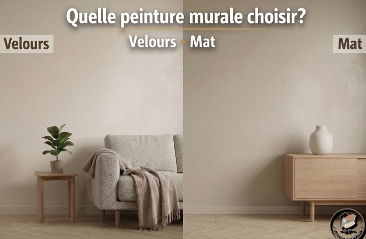 peinture velours ou mate quelles différences sur les murs