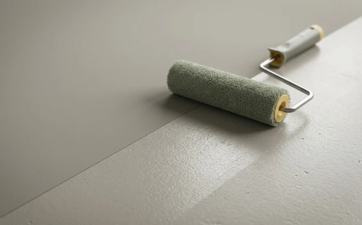 peinture finition satinée avant après mur abîmé