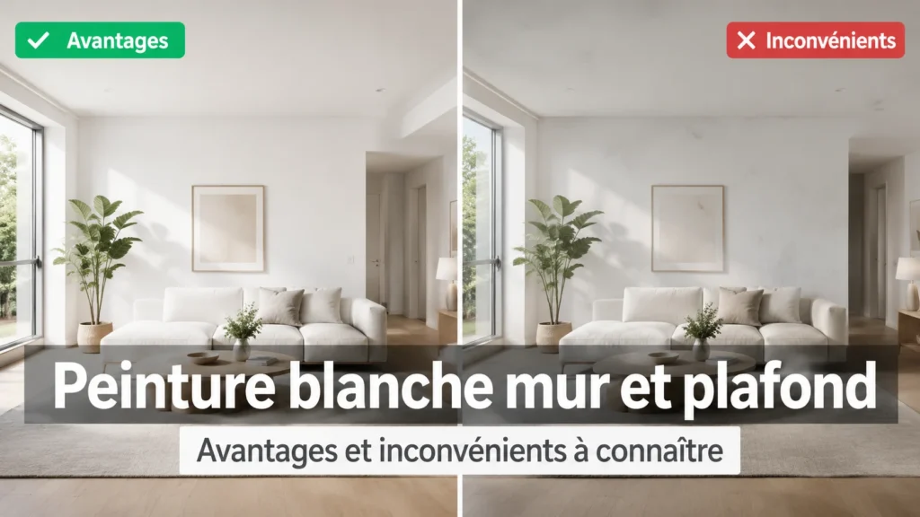 peinture blanche mur et plafond avantages inconvénients 