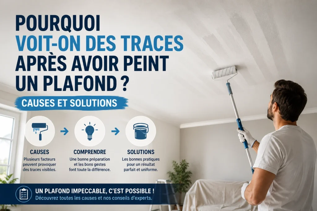 pourquoi voit-on des traces après avoir peint un plafond