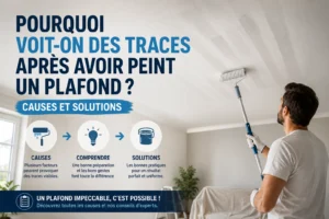 Pourquoi voit-on des traces après avoir peint un plafond ?