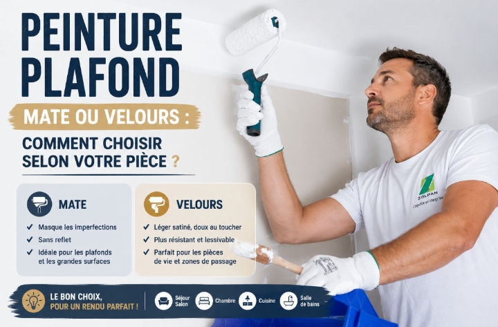 peinture plafond mate ou velours