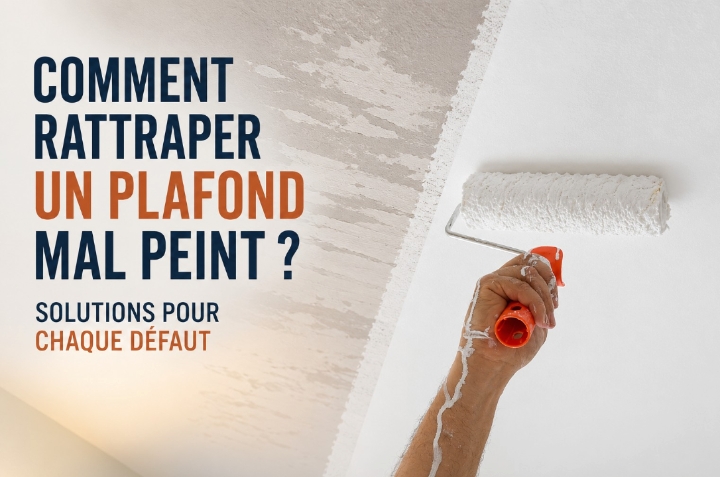 comment rattraper un plafond mal peint