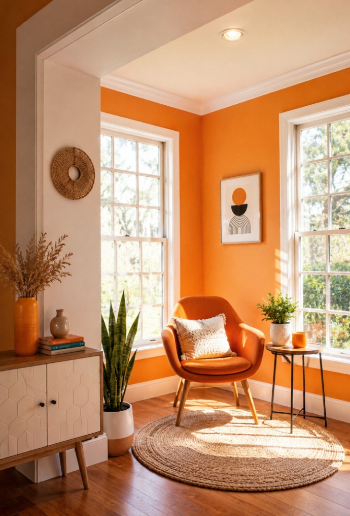 piece couleur orange 