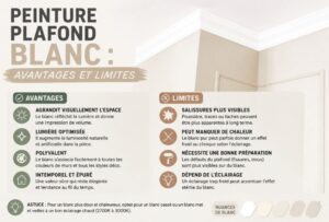 Peinture plafond blanc : avantages et limites
